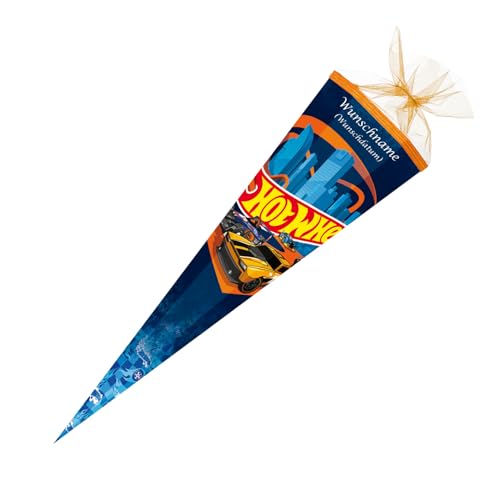 Schultüte mit Gravur / Zuckertüte / 85cm / eckig / "Hot Wheels Speed Club" Schultüte mit Gravur / Zuckertüte / 85cm / eckig / "Hot Wheels Speed Club" von Livepac-Office