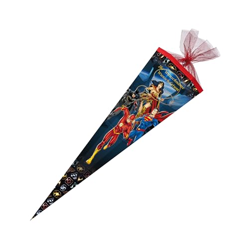 Schultüte mit Gravur / Zuckertüte / 85cm / eckig / "Justice League" Schultüte mit Gravur / Zuckertüte / 85cm / eckig / "Justice League" von Livepac-Office
