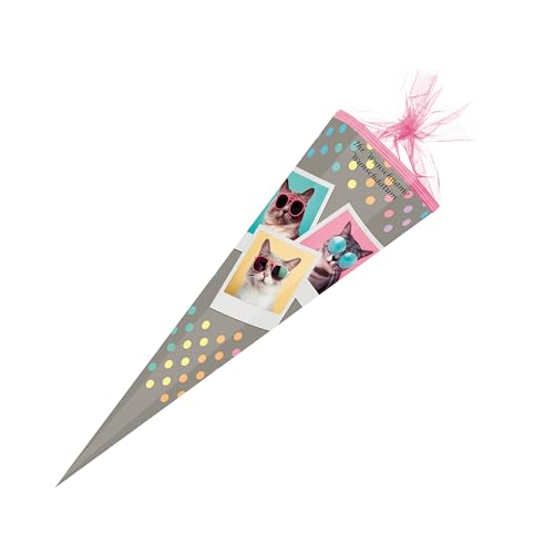 Schultüte mit Gravur / Zuckertüte / 85cm / eckig / "Katzen - Cool Cats" Schultüte mit Gravur / Zuckertüte / 85cm / eckig / "Katzen - Cool Cats" von Livepac-Office