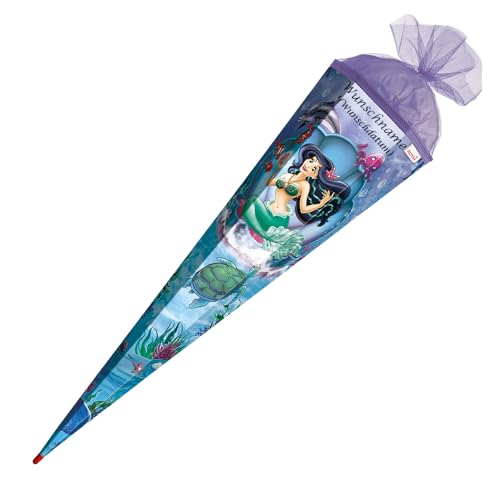 Schultüte mit Gravur / Zuckertüte / 85cm / eckig / "Meerjungfrau" Schultüte mit Gravur / Zuckertüte / 85cm / eckig / "Meerjungfrau" von Livepac-Office
