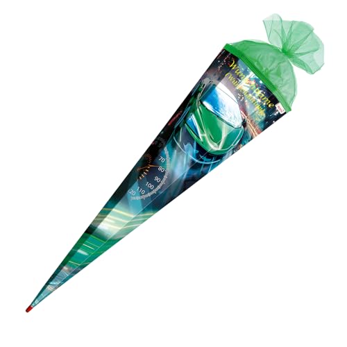 Schultüte mit Gravur / Zuckertüte / 85cm / eckig / "Racing" von Livepac-Office