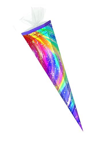 Schultüte mit Gravur / Zuckertüte / 85cm / eckig / "Rainbow" Schultüte mit Gravur / Zuckertüte / 85cm / eckig / "Rainbow" von Livepac-Office