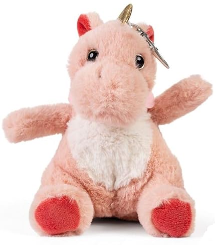 Little Living Nature Drache Kuscheltier Anhänger – Pink | Weiches Plüschtier Schlüsselanhänger Geschenk für Kinder von Living Nature