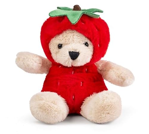 Little Living Nature Erdbeere Kuscheltier | Weiches Stofftier Obst Geschenk für Kinder von Living Nature