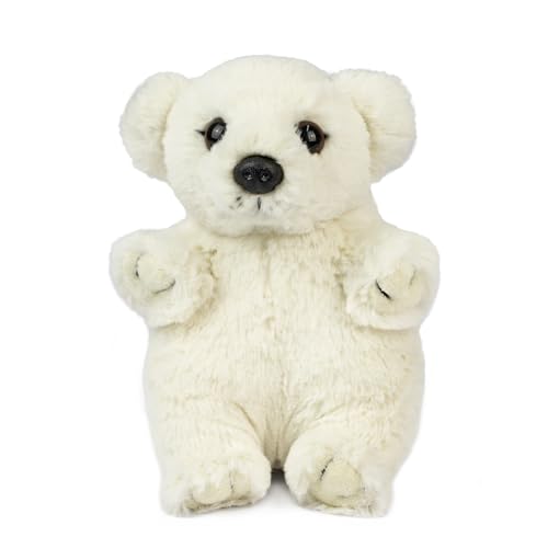 Living Nature Baby Eisbär Plüschtier | Flauschiges und Kuscheliges Polar-Tier | Weiches Spielzeuggeschenk für Neugeborene und Babys | Naturli Umweltfreundlich von Living Nature