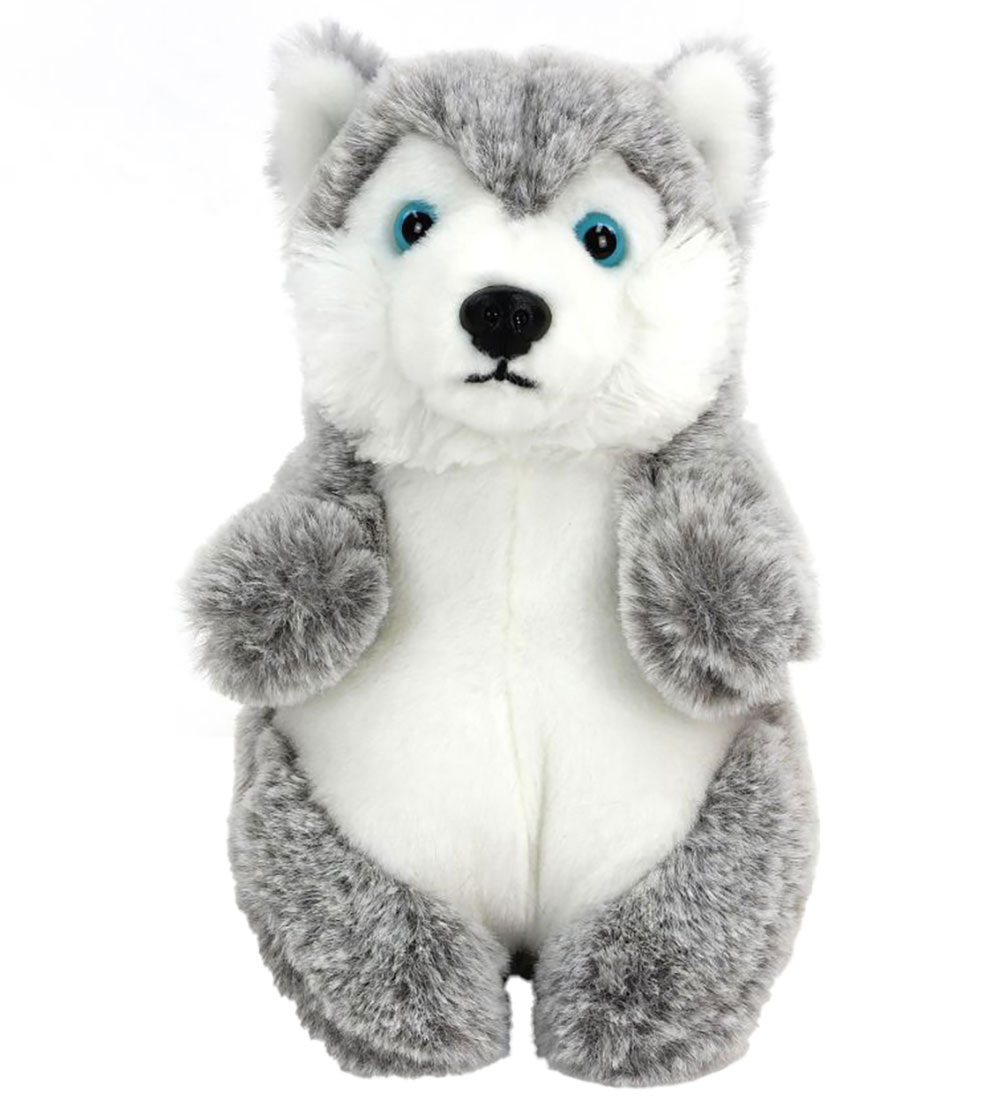 Living Nature Kuscheltier - 16x10 cm - Baby Husky - Grau - Living Nature - One Size - Kuscheltiere von Living Nature