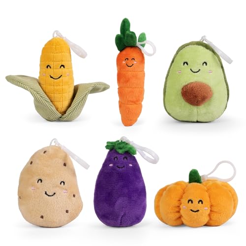Living Nature Little Vegetable Clips - Plush Keyring, Cute Bag Charms von Living Nature