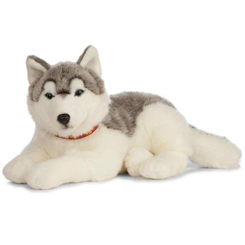 Living Nature Soft Toy - Großes Stofftier Husky , grau und weiß (60cm) von Living Nature