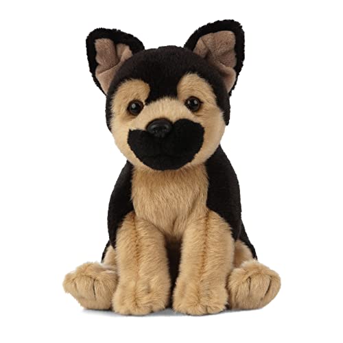 Living Nature Soft Toy - Stofftier Schäferhund Welpe (16cm), Unbekannt, Braun und Schwarz von Living Nature