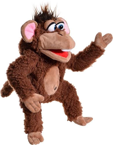 Living Puppets Fuzius AFFE, Handpuppe aus hochwertigen Materialien in tollen Farben, Größe: 40 cm, W874 von Living Puppets