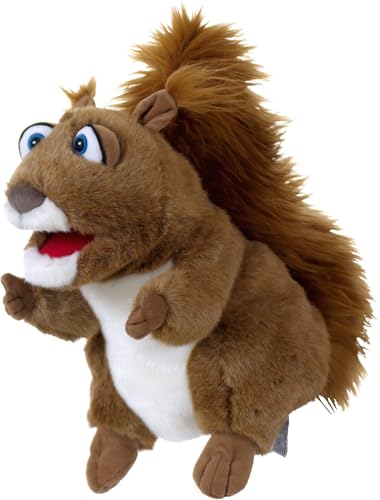 Living Puppets Handspieltier Gerda das Eichhörnchen aus Stoff in der Größe 29cm, W798, Braun von Living Puppets