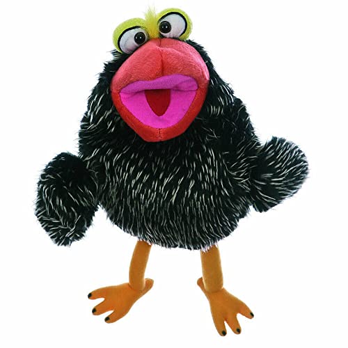 Living Puppets Handpuppe Petriezius Piepspatz, Größe: 25cm, schwarz, W258, angenehm weiches Material von Living Puppets