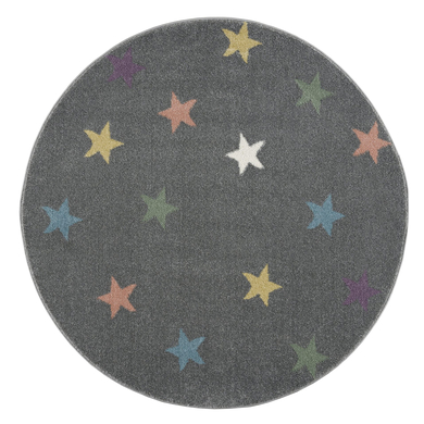 LIVONE Kinderteppich Happy Rugs Fame silbergrau/multi rund LIVONE Kinderteppich Happy Rugs Fame silbergrau/multi rund von Livone