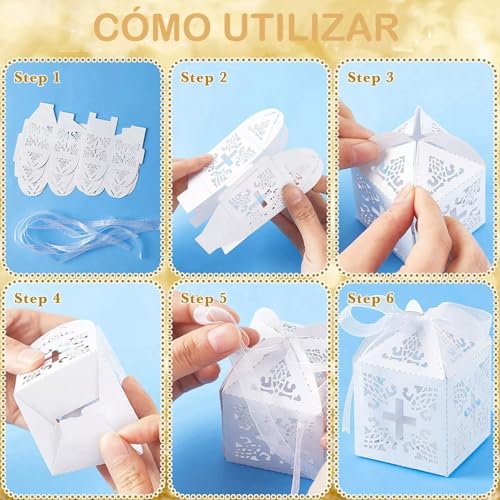 Liwankaqi 80pcs Baptism Favors Set 20 Angel Cross Rosary Bracelets 20 Boxes 20 Organza Bags 20 Tags for Baby Shower first communion favors Liwankaqi 80pcs Baptism Favors Set 20 Angel Cross Rosary Bracelets 20 Boxes 20 Organza Bags 20 Tags for Baby Shower first communion favors von Liwankaqi