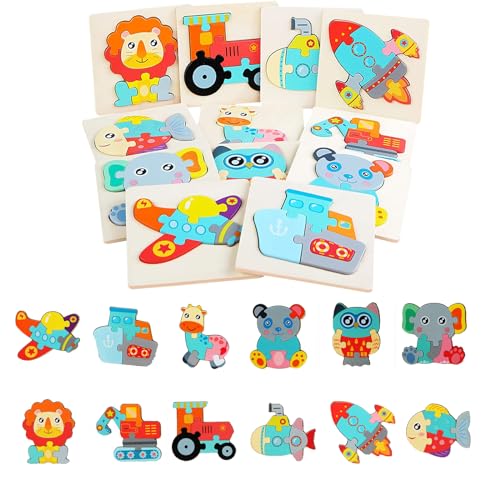 Kleinkind Holzpuzzle,Liwein Holzpuzzle für Die Frühe Bildung Kinder Holzpuzzle Tier Holzpuzzle Baby-3D-Puzzle für Kinder Kleinkinder Baby Mädchen Junge Kleinkind Holzpuzzle (Transport + Tiere) Kleinkind Holzpuzzle,Liwein Holzpuzzle für Die Frühe Bildung Kinder Holzpuzzle Tier Holzpuzzle Baby-3D-Puzzle für Kinder Kleinkinder Baby Mädchen Junge Kleinkind Holzpuzzle (Transport + Tiere) von Liwein
