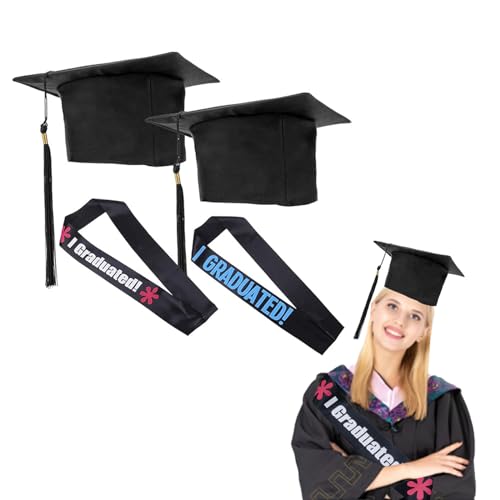 Liwein 2 stück Abschluss Hut Bachelor Doktorhut Einstellbare Erwachsene Uni Absolventenhut Studentenhut +2 Schärpe Hochschule Universität Unisex Schwarz Quaste Liwein 2 stück Abschluss Hut Bachelor Doktorhut Einstellbare Erwachsene Uni Absolventenhut Studentenhut +2 Schärpe Hochschule Universität Unisex Schwarz Quaste von Liwein