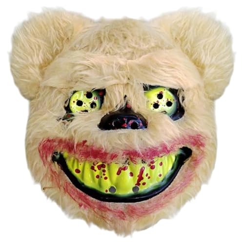Liwein Halloween Maske Horror Bärenmaske, Halloween Maske Kinder,Gelb Teddy Bär Killer Maske,Grusel Halloween Maske für Halloween Karneval Atmungsaktiv Erschreckende Auftritte Grusel-Events Liwein Halloween Maske Horror Bärenmaske, Halloween Maske Kinder,Gelb Teddy Bär Killer Maske,Grusel Halloween Maske für Halloween Karneval Atmungsaktiv Erschreckende Auftritte Grusel-Events von Liwein