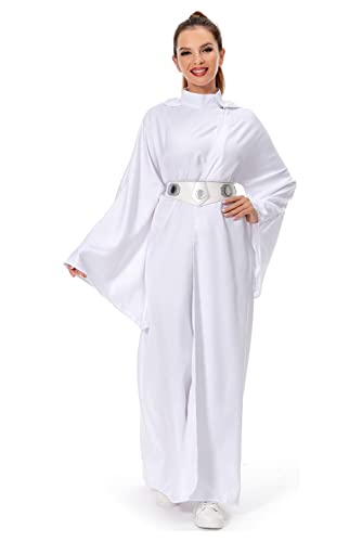 Lixinya Wars Padme Amidala Outfits Halloween Karneval Suit Cosplay Kostüm (L, Weiß 2) von Lixinya