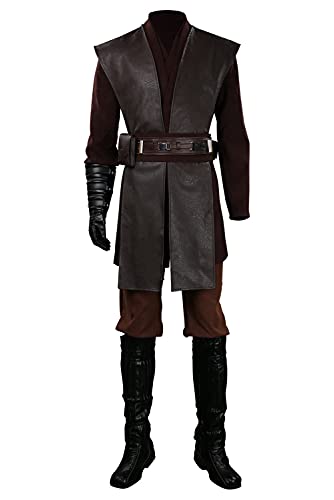 Lixinya Wars Tunic Kenobi Kapuze Robe Full Set Halloween Karneval Party Hooded Cosplay Kostüm Mittelalter Anzug Tunika Set Herren (L, Anakin 1) von Lixinya