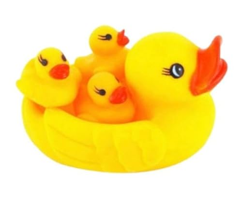 4er Set Ente Badewannenspielzeug - Badespielzeug Baby ab 1 Jahr, Wasserspielzeug Kinder, Baby Badewanne Wasserspielzeug, Quietscheente Babypool, Gummiente Kinder Outdoor 4er Set Ente Badewannenspielzeug - Badespielzeug Baby ab 1 Jahr, Wasserspielzeug Kinder, Baby Badewanne Wasserspielzeug, Quietscheente Babypool, Gummiente Kinder Outdoor von Lixstyea