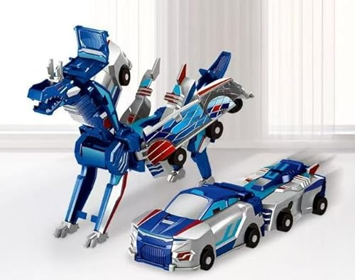 Dinosaurier Actionfiguren, Magnetische Dinosaurierspielzeuge, Kinder Spielzeugauto für Zuhause, Transformer Auto für Jungen und Mädchen Geburtstag von Lixstyea