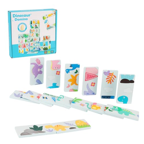 Lixstyea Buntes Domino Spiel mit Dinosaurier Motiven Lixstyea Buntes Domino Spiel mit Dinosaurier Motiven von Lixstyea