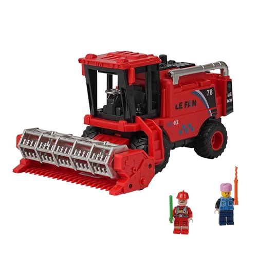 Lixstyea Erntemaschinen Modellspielzeug - Reibungsbetriebenes Autospielzeug Kinder, Mähdrescher Spielzeug, Harvester Spielzeug, Bauernhof MähwerkSpielzeug (rot) von Lixstyea