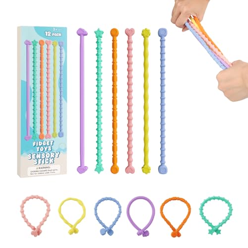 6 Stück Sensorische Fidget Sticks - Sensory Play Mit Texturiertem Design, Autismus Spielzeug, Sensorik Anti Stress Spielzeug für Kinder und Erwachsene, Stressabbau Langeweile, Fidget Toy 6 Stück Sensorische Fidget Sticks - Sensory Play Mit Texturiertem Design, Autismus Spielzeug, Sensorik Anti Stress Spielzeug für Kinder und Erwachsene, Stressabbau Langeweile, Fidget Toy von Lixstyea