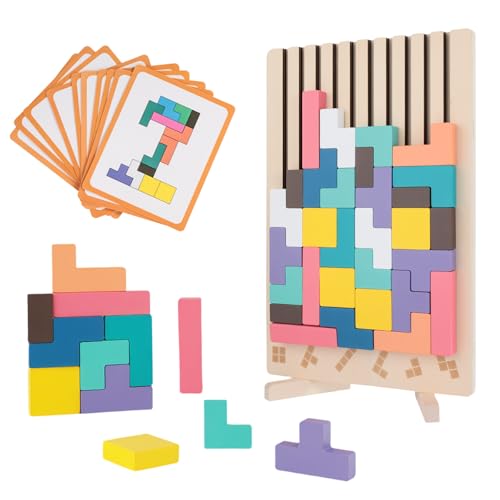 Lixstyea Tetris Holzspiel - Puzzle Holz, 3D Montessori Spielzeug Wooden Puzzle, Holz Tetris, Neueste Holzpuzzle, Spiel des Jahres 2025 Kinder, Stapelspiel Tetris Ab 3 4 5 6 Jahre Kinder Lixstyea Tetris Holzspiel - Puzzle Holz, 3D Montessori Spielzeug Wooden Puzzle, Holz Tetris, Neueste Holzpuzzle, Spiel des Jahres 2025 Kinder, Stapelspiel Tetris Ab 3 4 5 6 Jahre Kinder von Lixstyea