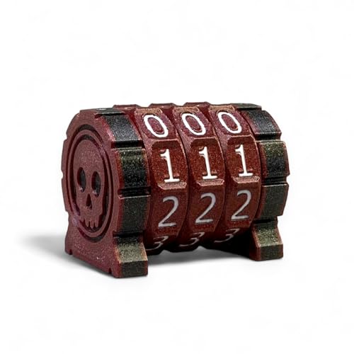 Lixusia Life Counter Health Tracker für Brettspiele, TTRPGs und Kartenspiele mit Totenkopf-Symbol, kompatibel mit MTG, 3 rote Räder mit weißen Zahlen Lixusia Life Counter Health Tracker für Brettspiele, TTRPGs und Kartenspiele mit Totenkopf-Symbol, kompatibel mit MTG, 3 rote Räder mit weißen Zahlen von Lixusia