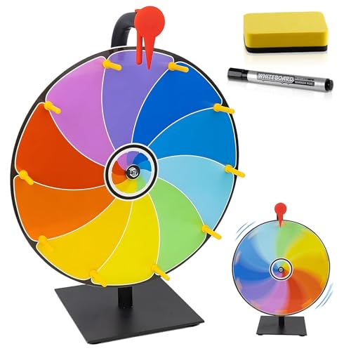Lizzbeoal Glücksrad zum Drehen, Roulette-Spinner des Glücks, 10 Slots Glücksrad Spielzeug, Preisrad-Spinner mit Ständer für Messen, Karneval, mit Trocken Abwischbarem Marker und Radiergummi Lizzbeoal Glücksrad zum Drehen, Roulette-Spinner des Glücks, 10 Slots Glücksrad Spielzeug, Preisrad-Spinner mit Ständer für Messen, Karneval, mit Trocken Abwischbarem Marker und Radiergummi von Lizzbeoal