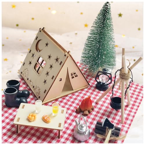 Wichtel Zubehör Puppenhaus Zubehör Miniatur Möbel Zelte Weihnachten Wichtel Set 1/12 wichtelhaus Wichtelzubehör mit Lagerfeuer Weihnachtsbäume für Wichteltür Deko Wichtel Zubehör Puppenhaus Zubehör Miniatur Möbel Zelte Weihnachten Wichtel Set 1/12 wichtelhaus Wichtelzubehör mit Lagerfeuer Weihnachtsbäume für Wichteltür Deko von Ljevandria