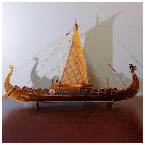 Lllunimon 1/50 Viking Piratenschiff Modell Kit Klassische Holz Segelboot Modell Montage Puzzle Kit DIY Handgemachte Handwerk Keine Fertig von Lllunimon