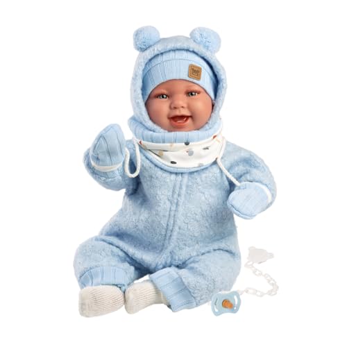 Llorens 1018479 Babypuppe Talo, mit blauen Augen und weichem Körper, Baby Puppe inkl. flauschigem blauem Winter-Outfit, Schnuller, Schnullerkette, 44 cm Llorens 1018479 Babypuppe Talo, mit blauen Augen und weichem Körper, Baby Puppe inkl. flauschigem blauem Winter-Outfit, Schnuller, Schnullerkette, 44 cm von Llorens
