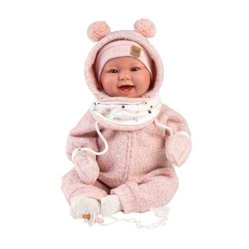 Llorens 1018480 Babypuppe Tala, mit braunen Augen und weichem Körper, Baby Puppe inkl. flauschigem rosa Winter-Outfit, Schnuller, Schnullerkette, 44 cm Llorens 1018480 Babypuppe Tala, mit braunen Augen und weichem Körper, Baby Puppe inkl. flauschigem rosa Winter-Outfit, Schnuller, Schnullerkette, 44 cm von Llorens