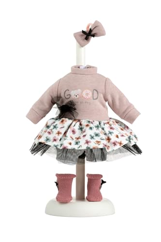 Llorens 1025909 Puppenkleidung für 35 cm Puppen, Kleider-Set mit blumigen Tütu und niedlicher Schleife inkl. Socken und Pullover, Puppenzubehör Llorens 1025909 Puppenkleidung für 35 cm Puppen, Kleider-Set mit blumigen Tütu und niedlicher Schleife inkl. Socken und Pullover, Puppenzubehör von Llorens