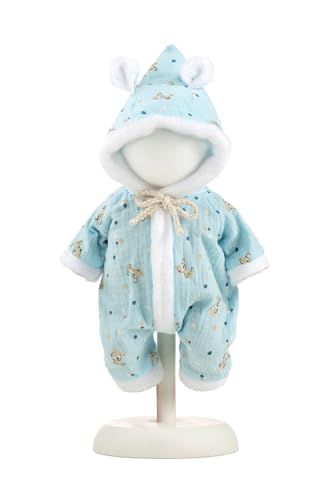 Llorens 1025920 Puppenkleidung für 32 cm Puppen, blaues Pyjama Set mit niedlichen Rehen, Puppenschlafanzug mit Kapuze, Puppenzubehör Llorens 1025920 Puppenkleidung für 32 cm Puppen, blaues Pyjama Set mit niedlichen Rehen, Puppenschlafanzug mit Kapuze, Puppenzubehör von Llorens