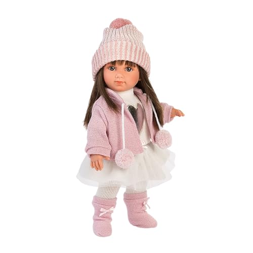 Llorens 1053528 Puppe Sara mit brünetten Haaren und braunen Augen, Fashion Doll mit weichem Körper, inkl. trendigem Outfit, 35cm von Llorens