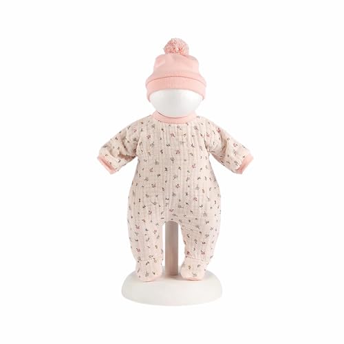 Llorens 1063210 Puppenkleidung für 32cm Puppen, beiges Pyjama Set mit Blümchen, Puppenschlafanzug mit rosa Schlafmütze, Puppenzubehör Llorens 1063210 Puppenkleidung für 32cm Puppen, beiges Pyjama Set mit Blümchen, Puppenschlafanzug mit rosa Schlafmütze, Puppenzubehör von Llorens