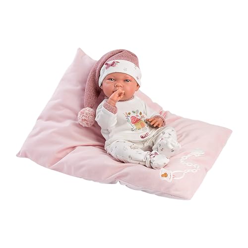 Llorens 1073880 Puppe Nica Nana mit blauen Augen, Babypuppe mit Vinyl-Körper, inkl. Kuschelkissen, 40 cm Llorens 1073880 Puppe Nica Nana mit blauen Augen, Babypuppe mit Vinyl-Körper, inkl. Kuschelkissen, 40 cm von Llorens