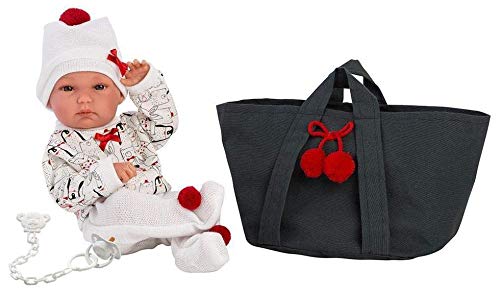 Llorens 63554 Pyjama 35cm Puppe Bimba, mit blauen Augen, Babypuppe mit Vinylkörper, inkl. Schlafanzug, Mütze und Tragetasche, Puppenmädchen, New Born, 35 cm, Mehrfarbig Llorens 63554 Pyjama 35cm Puppe Bimba, mit blauen Augen, Babypuppe mit Vinylkörper, inkl. Schlafanzug, Mütze und Tragetasche, Puppenmädchen, New Born, 35 cm, Mehrfarbig von Llorens
