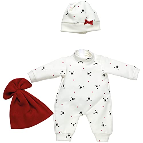 Llorens Puppenkleidung für 35-38cm Puppen, Pyjamaset mit Mütze und Kuscheltuch, Puppenzubehör, 1097383 von Llorens