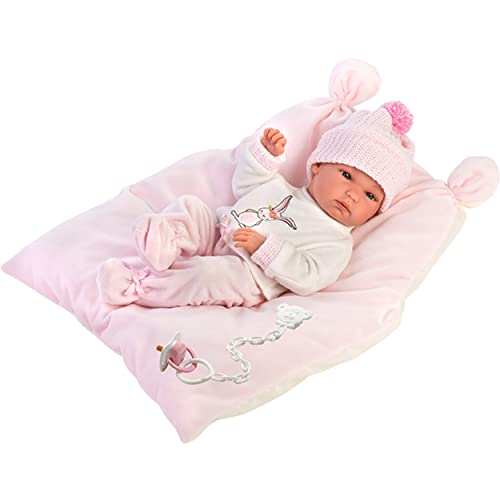 Llorens Puppe Bimba, mit blauen Augen, Babypuppe mit Vinylkörper, inkl. Schlafanzug, Mütze und Kissen, Puppenmädchen, New Born, 35 cm Llorens Puppe Bimba, mit blauen Augen, Babypuppe mit Vinylkörper, inkl. Schlafanzug, Mütze und Kissen, Puppenmädchen, New Born, 35 cm von Llorens