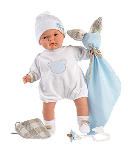 Llorens Puppe Joel mit blauen Augen, Babypuppe mit weichem Körper, Puppenjunge inkl. Schnuller und Kuscheldecke, 38 cm, 1038943 Llorens Puppe Joel mit blauen Augen, Babypuppe mit weichem Körper, Puppenjunge inkl. Schnuller und Kuscheldecke, 38 cm, 1038943 von Llorens