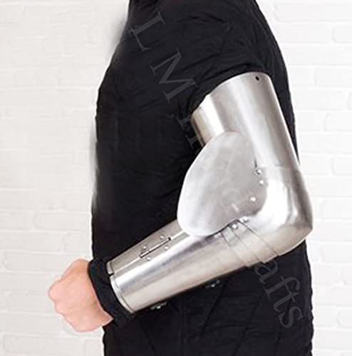 L M Handicrafts Mittelalterliche Bühurtplatte Arme Beinschienen Schutz mit gerader Hand Armschienen Silber Stahl römischer griechischer Ritter Schulterschutz Rüstung Spartan Römer Troja Zuckerhut L M Handicrafts Mittelalterliche Bühurtplatte Arme Beinschienen Schutz mit gerader Hand Armschienen Silber Stahl römischer griechischer Ritter Schulterschutz Rüstung Spartan Römer Troja Zuckerhut von Lmhandicrafts