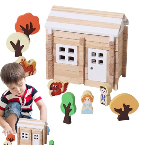 Lnhgh 3D-Holzpuzzle, Holzbausteine - Interaktive Holzpuzzle-Bausteine ,Hausbauspielzeug, Spielzeugbausteine, intelligentes Holzbauset für Kinder, und Mädchen Lnhgh 3D-Holzpuzzle, Holzbausteine - Interaktive Holzpuzzle-Bausteine ,Hausbauspielzeug, Spielzeugbausteine, intelligentes Holzbauset für Kinder, und Mädchen von Lnhgh