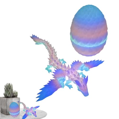 Lnhgh 3D -gedruckte Tiere, 3D -Gedruckter Drache,Fliege Dinosaurierfiguren - Artikulierte Aktion kreativer Stressabbau sicherer Spielzeug 360-Grad-Rotatable -Stuffers für Jugendliche Mädchen von Lnhgh