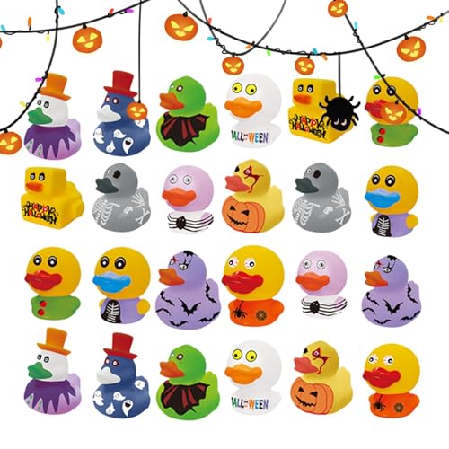 Lnhgh Halloween-Ente,Halloween-Quietschenten | Verschiedene Gummienten Duschente - Gummi Float Verschiedene Halloween Ente Badespielzeug für Mädchen Halloween Party von Lnhgh