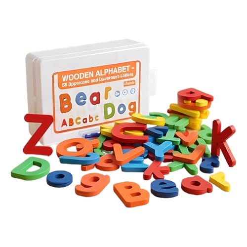 Lnhgh Lernspielzeug - 52 Teile Buchstaben Lernspiel Aus Holz | Lernspielzeug Zur Sprachförderung Und Eltern-Kind-Interaktion Im Vorschulalter Lnhgh Lernspielzeug - 52 Teile Buchstaben Lernspiel Aus Holz | Lernspielzeug Zur Sprachförderung Und Eltern-Kind-Interaktion Im Vorschulalter von Lnhgh