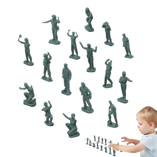 Lnhgh Modellspielzeugsoldaten,Modellsoldaten - Kleines Soldaten-Rollenspielzeug,Modell Soldat Kit Rollenspiel Spielzeug 16 Stück Kinder Spielzeugsoldaten von Lnhgh